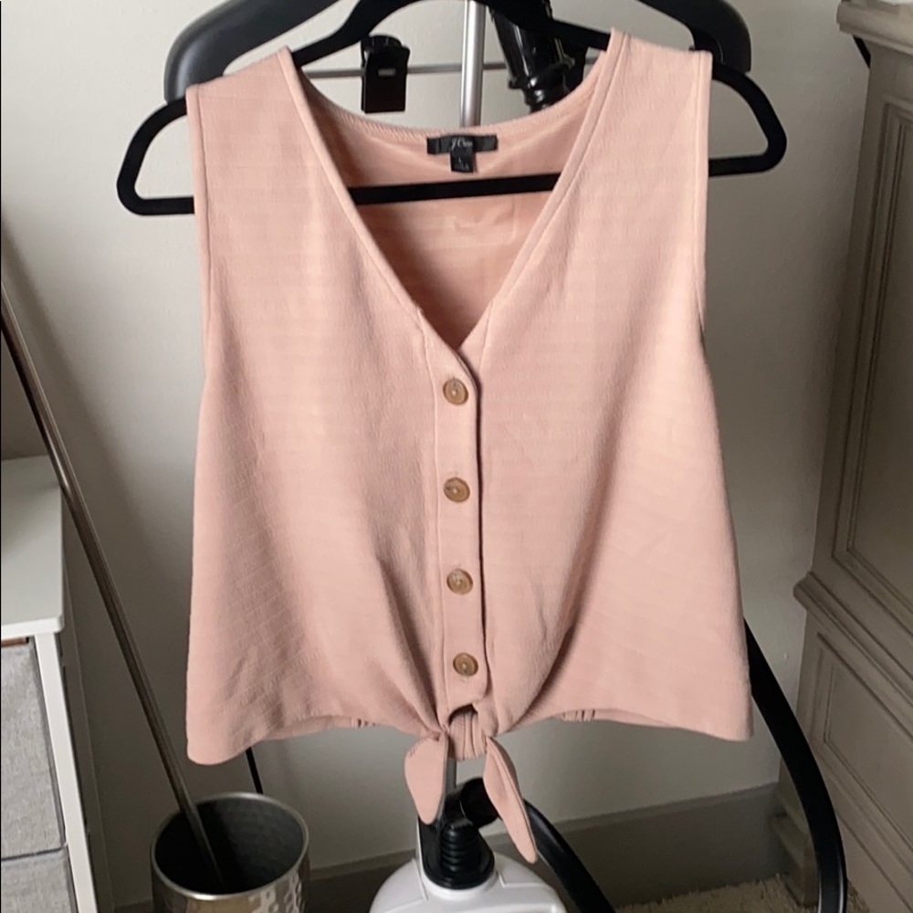 Like new Tie waist tank J CREW size L